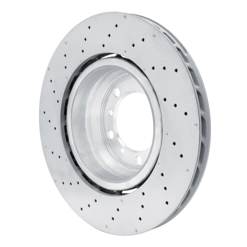 Porsche 911 Brake Rotor (1) - Right Rear - R1 Concepts - Drilled Carbon Alloy GeoMET - `10-`11